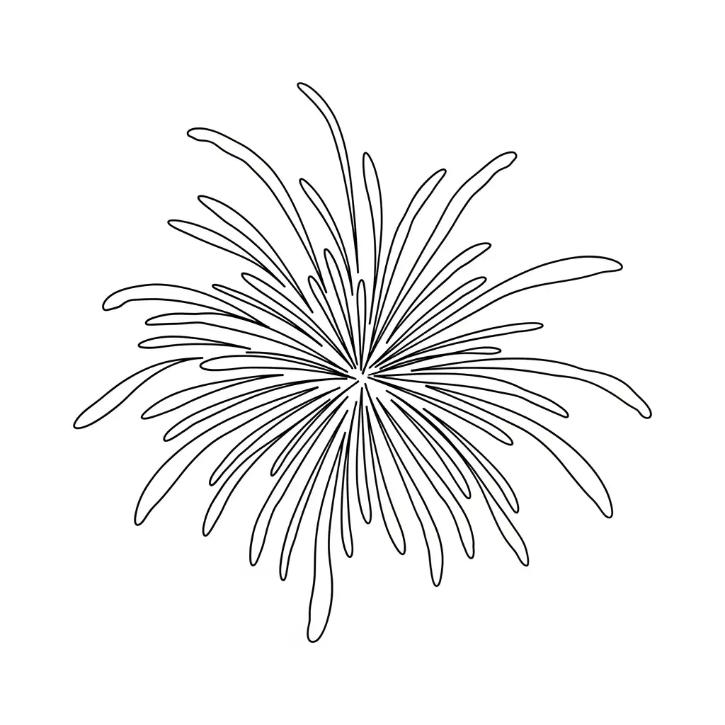 desenho de fogos de artifício para colorir