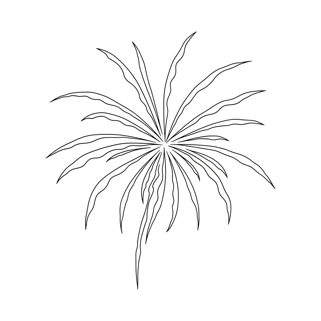 desenho de fogos de artifício para colorir