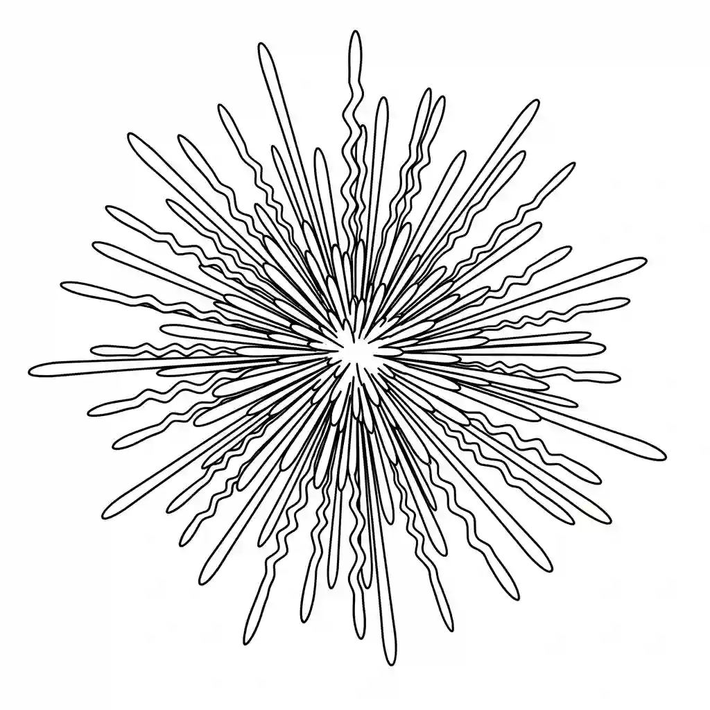 desenho de fogos de artifício para colorir