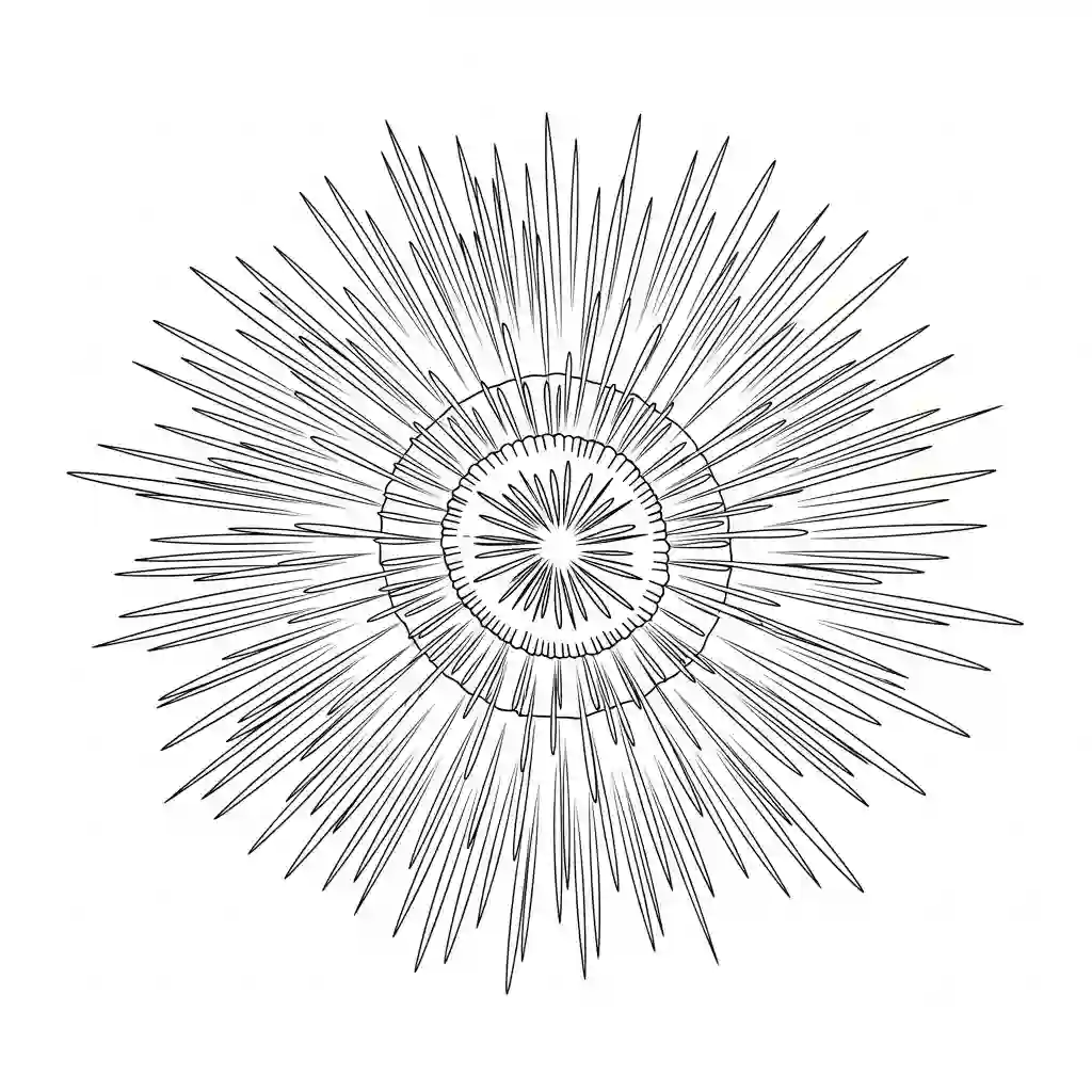 desenho de fogos de artifício para colorir