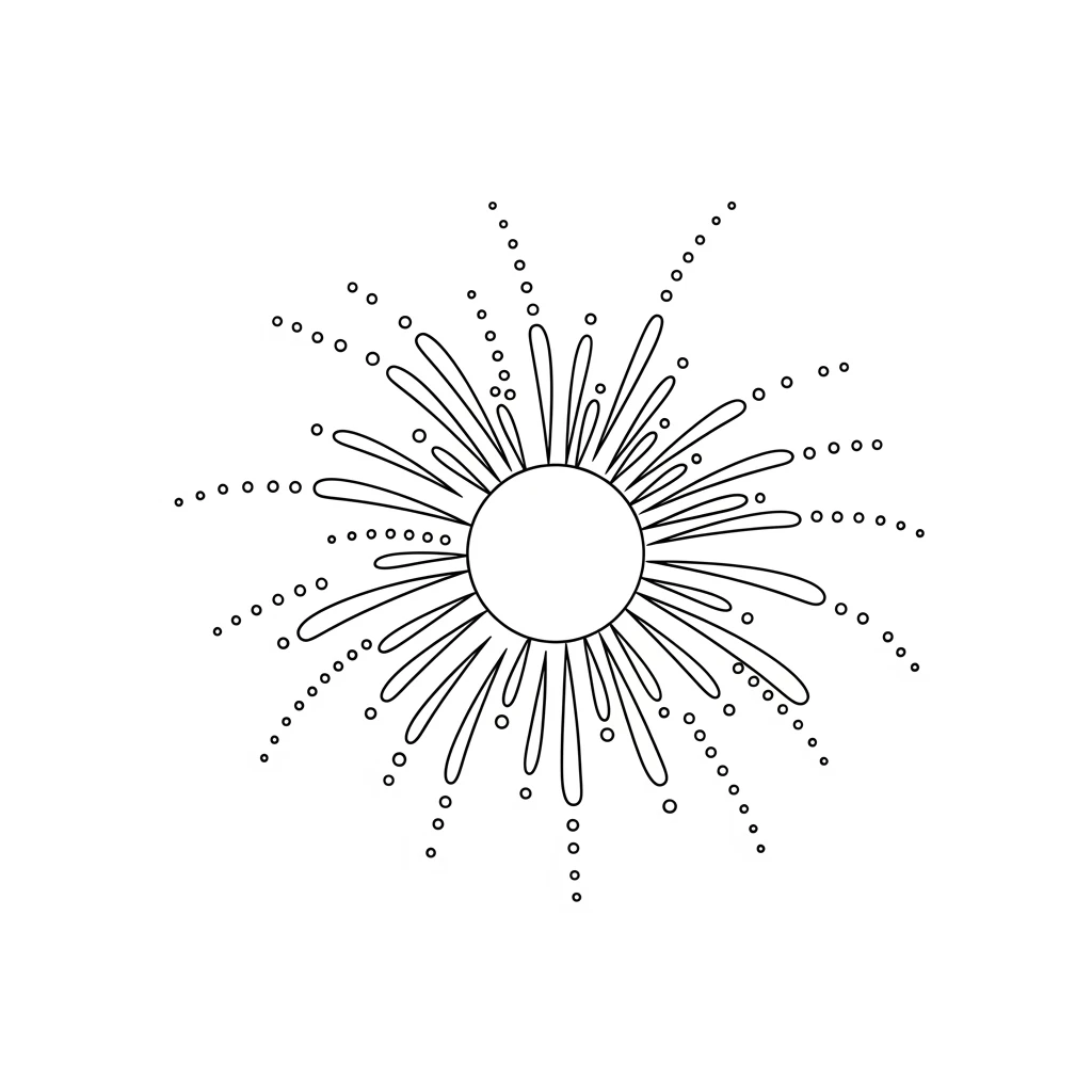 desenho de fogos de artifício para colorir