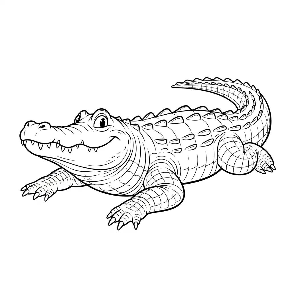 desenho de jacaré para colorir