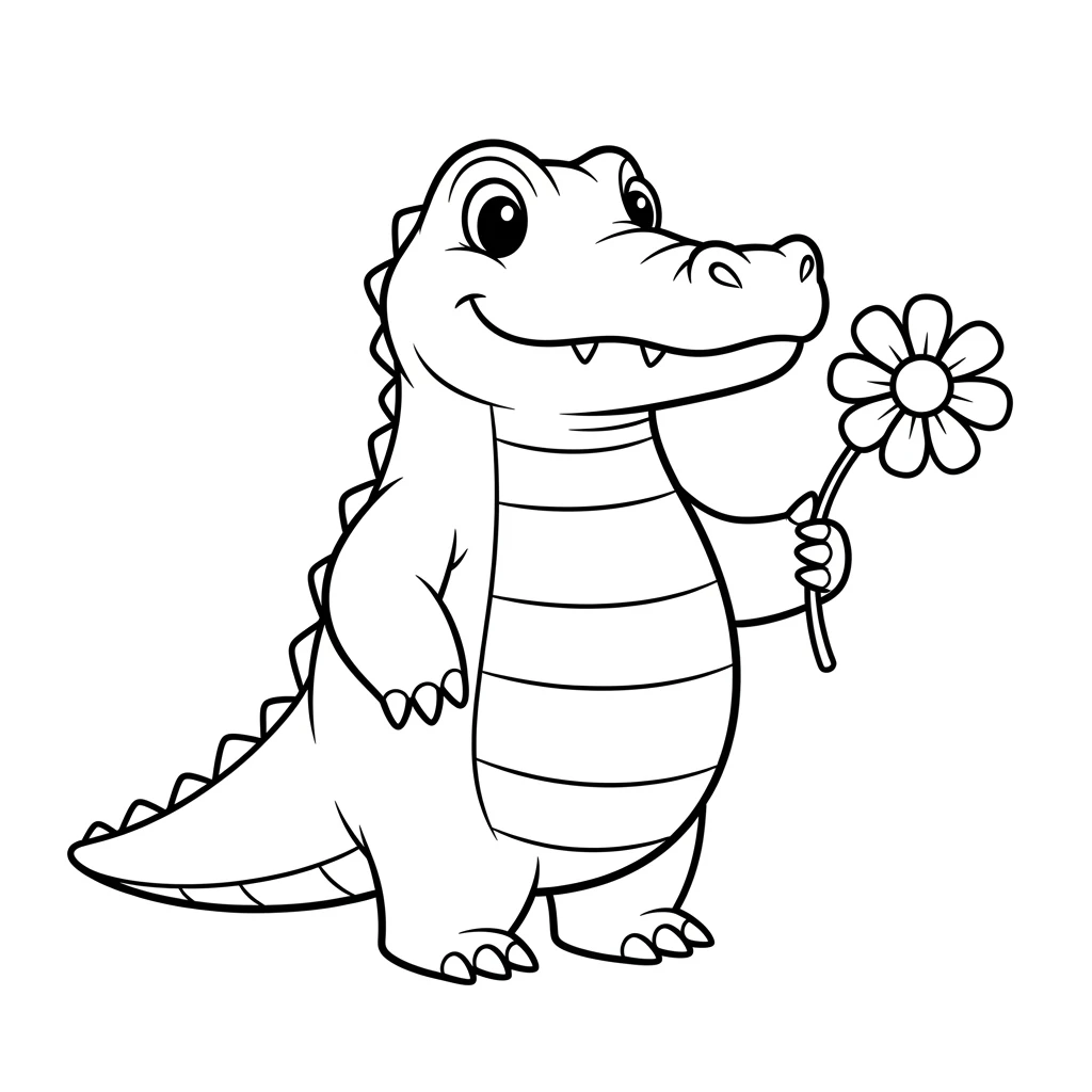 desenho de jacaré para colorir