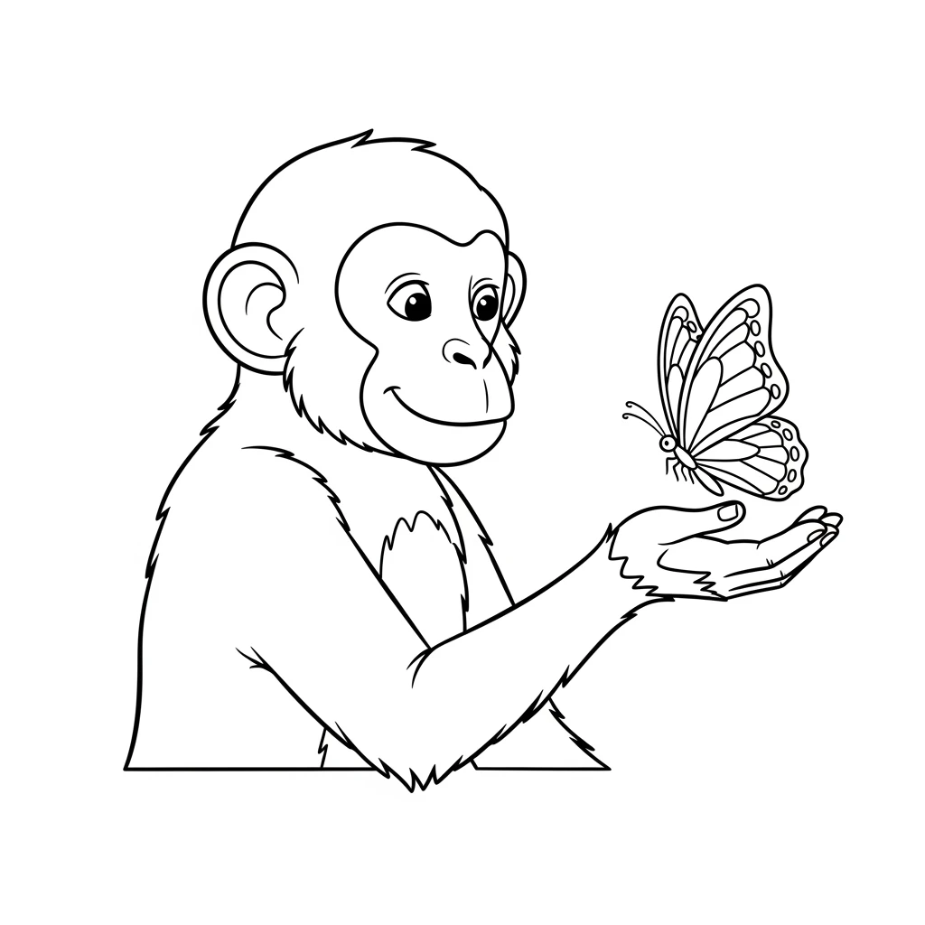 desenho de macaca para colorir