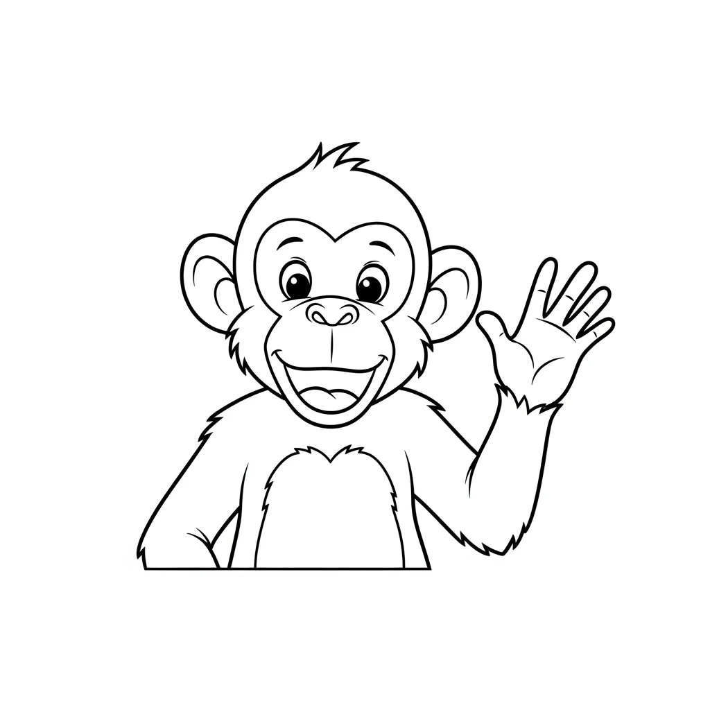 desenho de macaca para colorir
