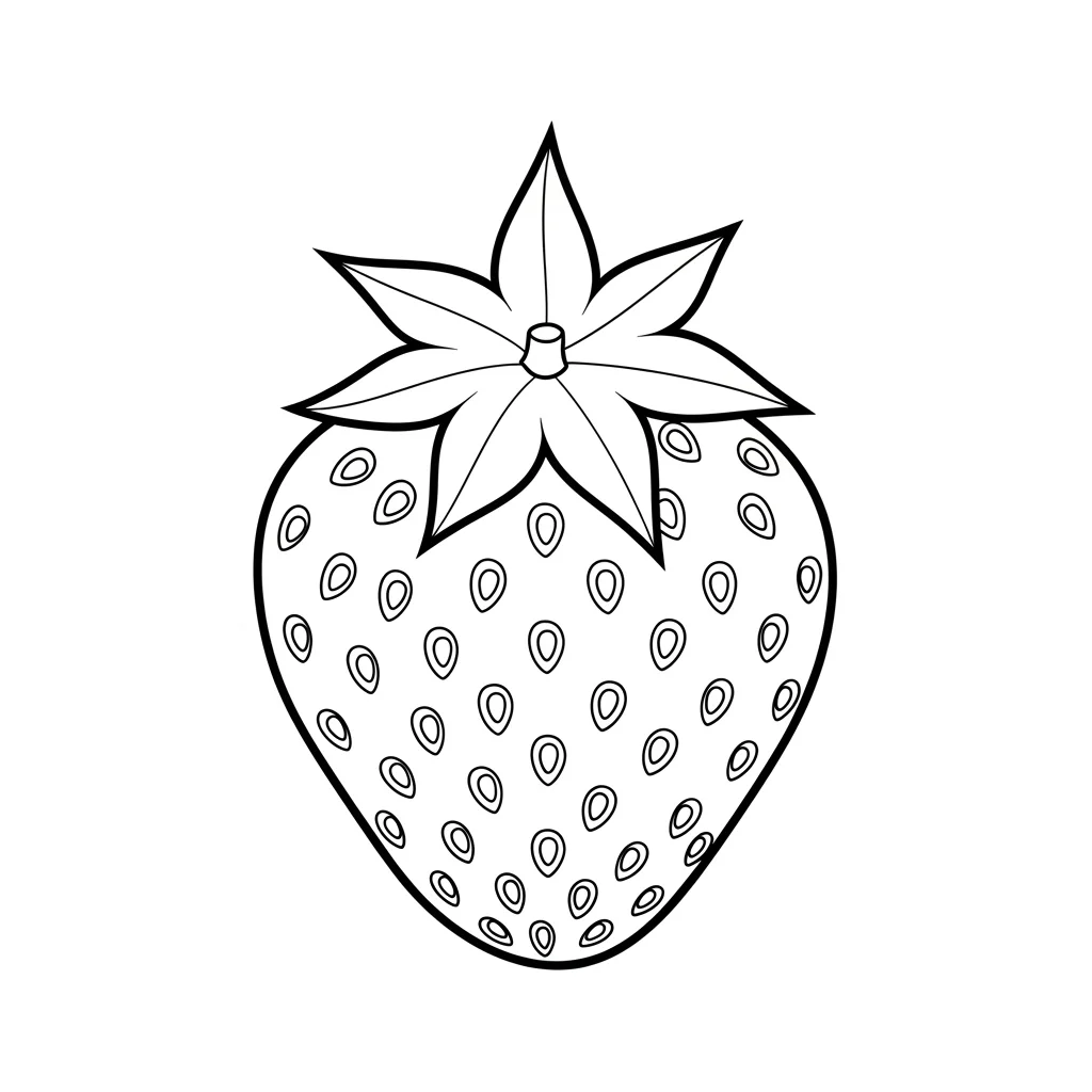 desenho de morango para colorir