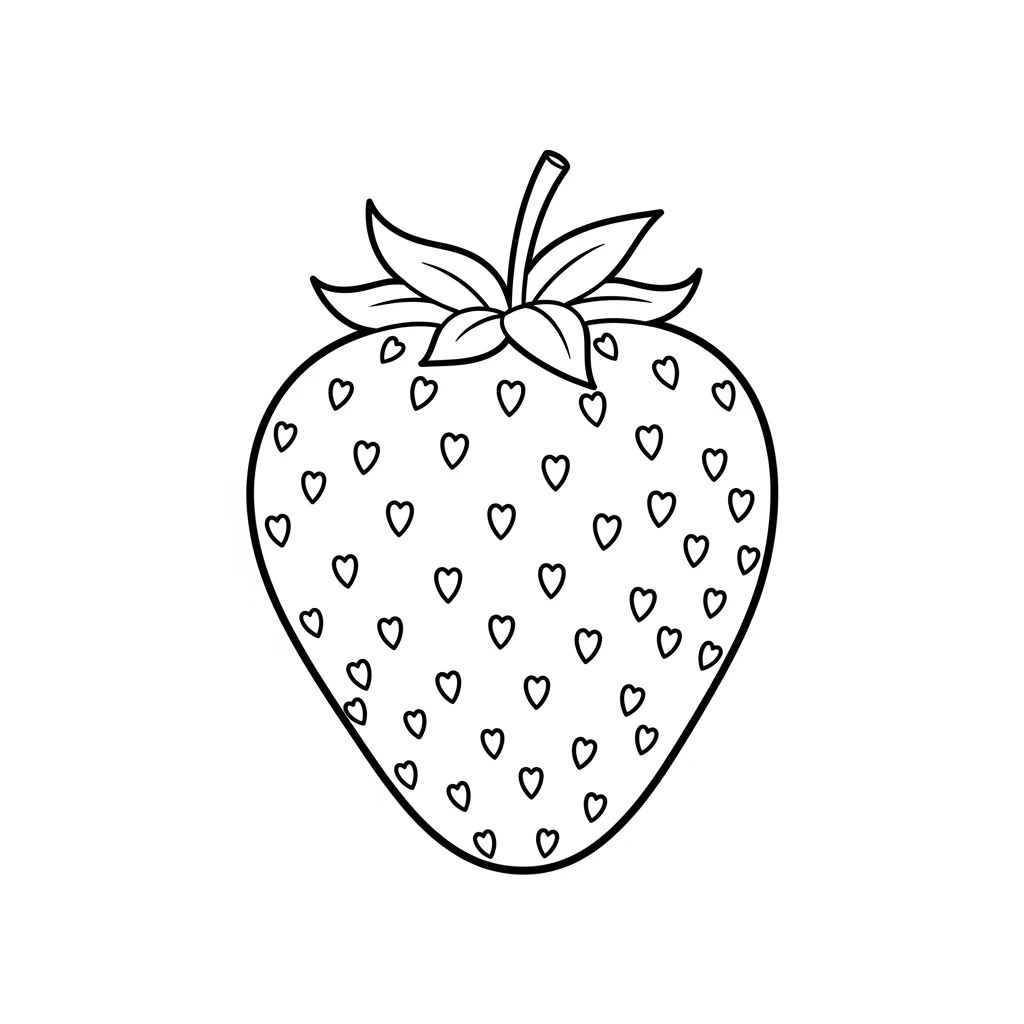 desenho de morango para colorir