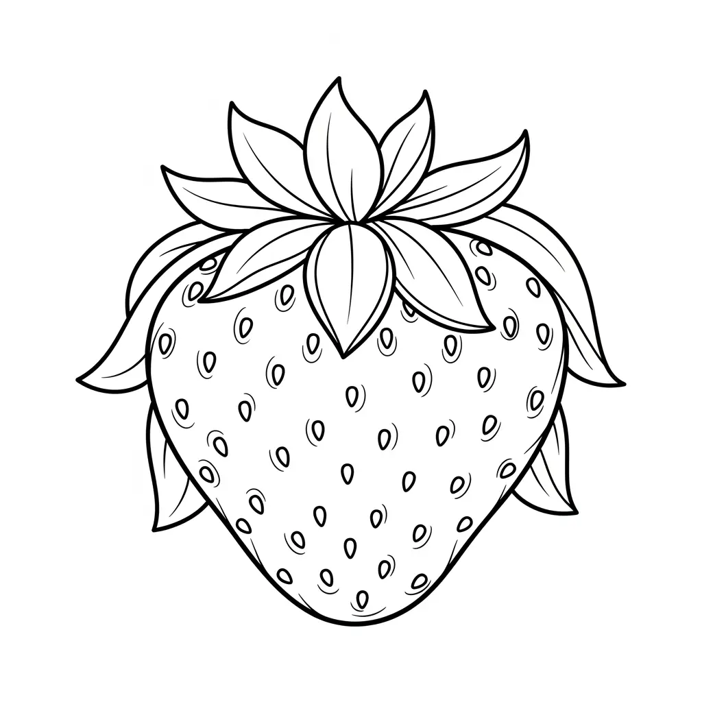 desenho de morango para colorir