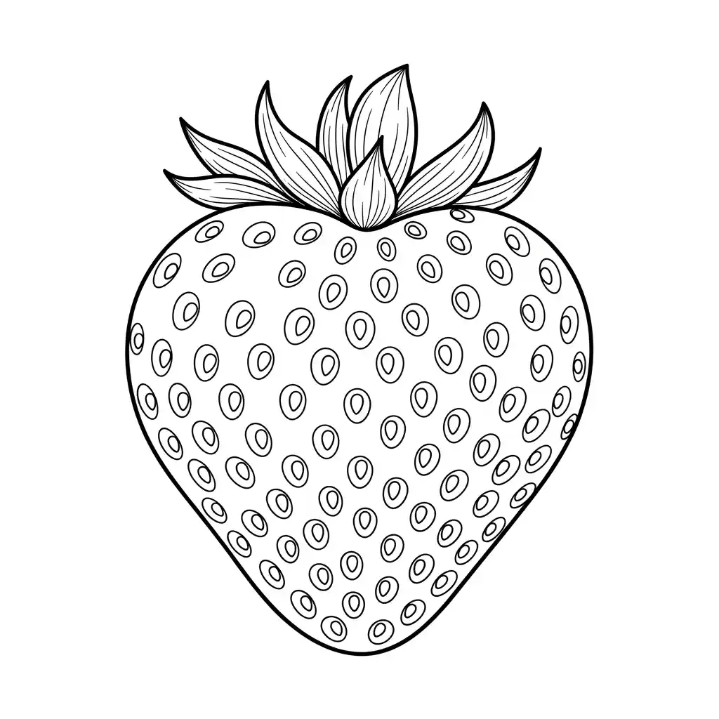 desenho de morango para colorir