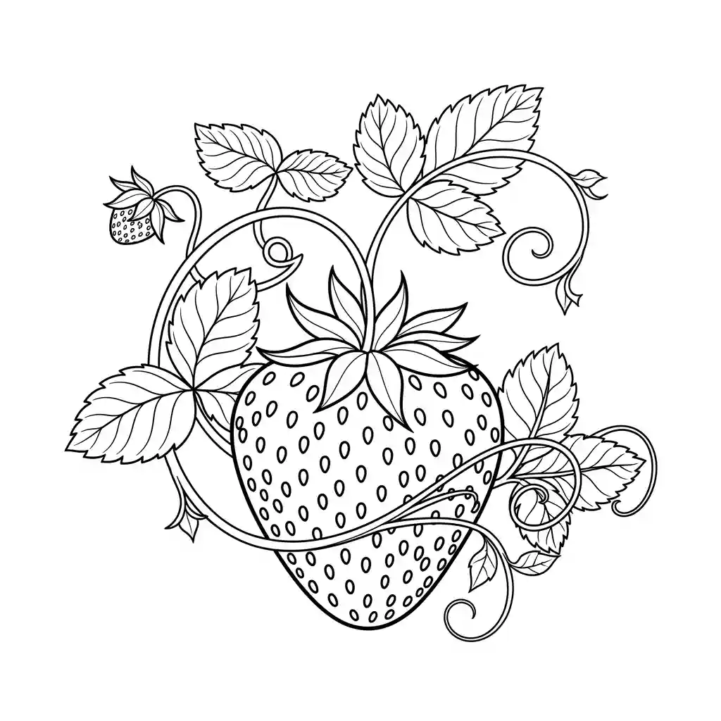 desenho de morango para colorir
