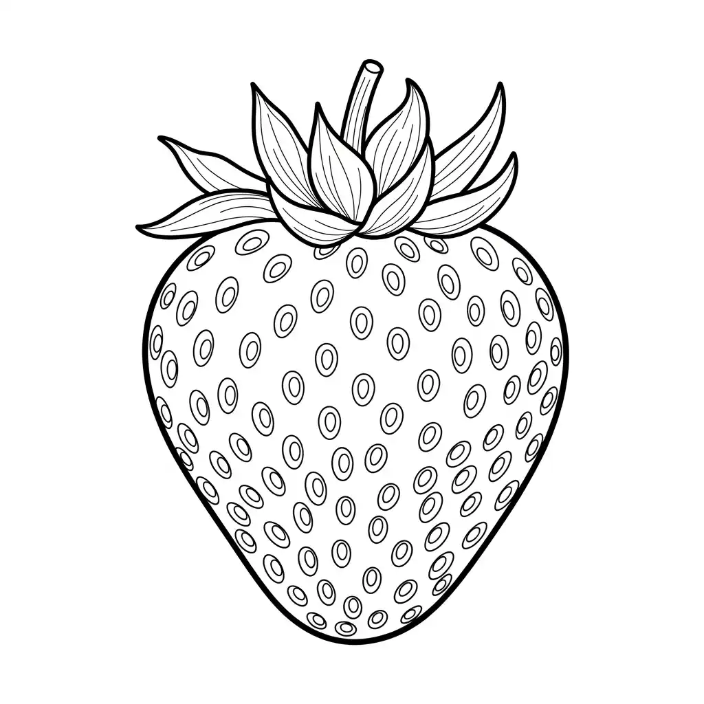 desenho de morango para colorir