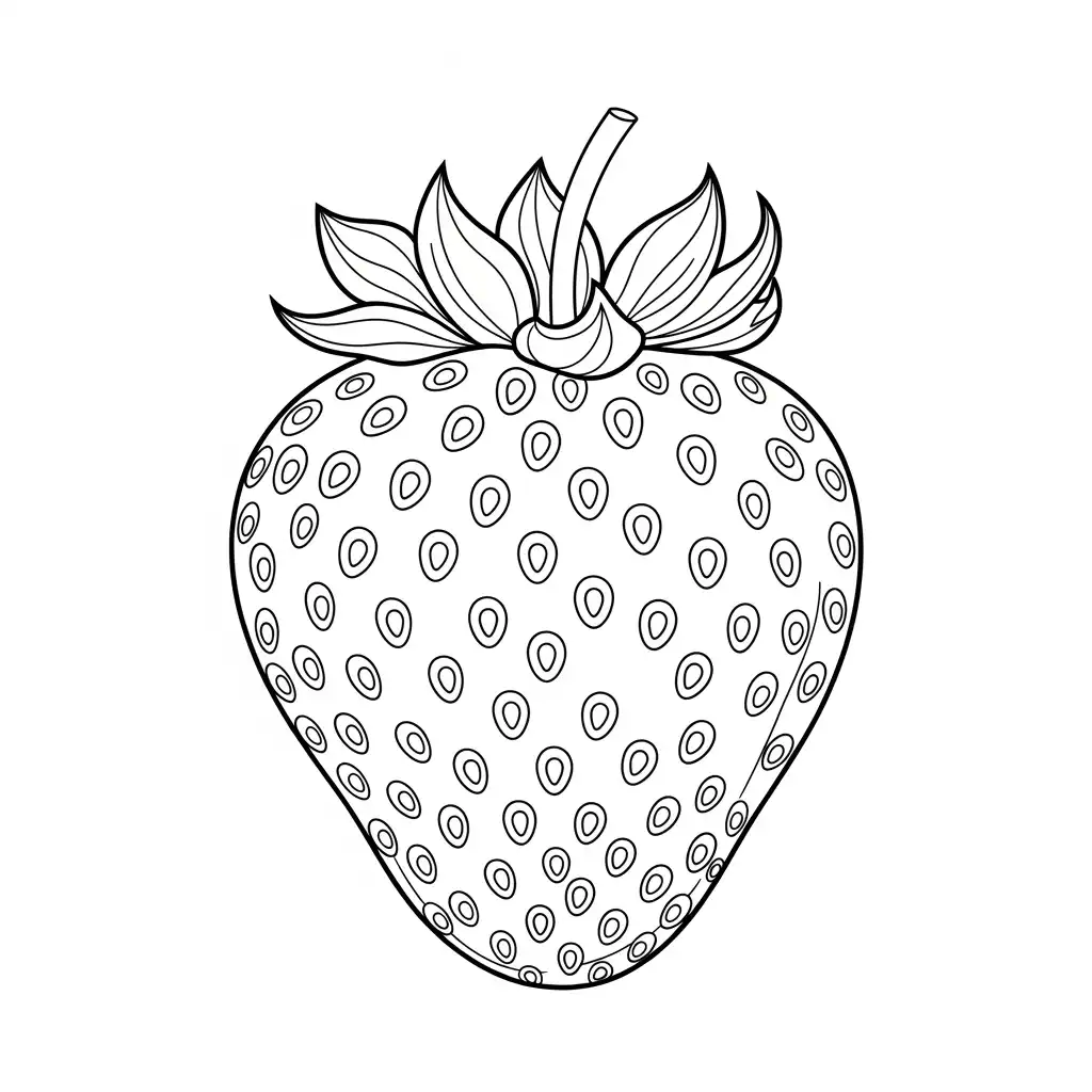 desenho de morango para colorir