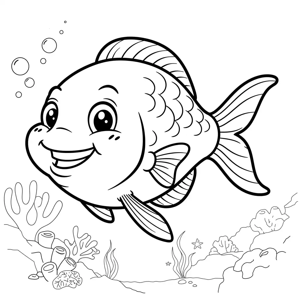 desenho de peixe para colorir