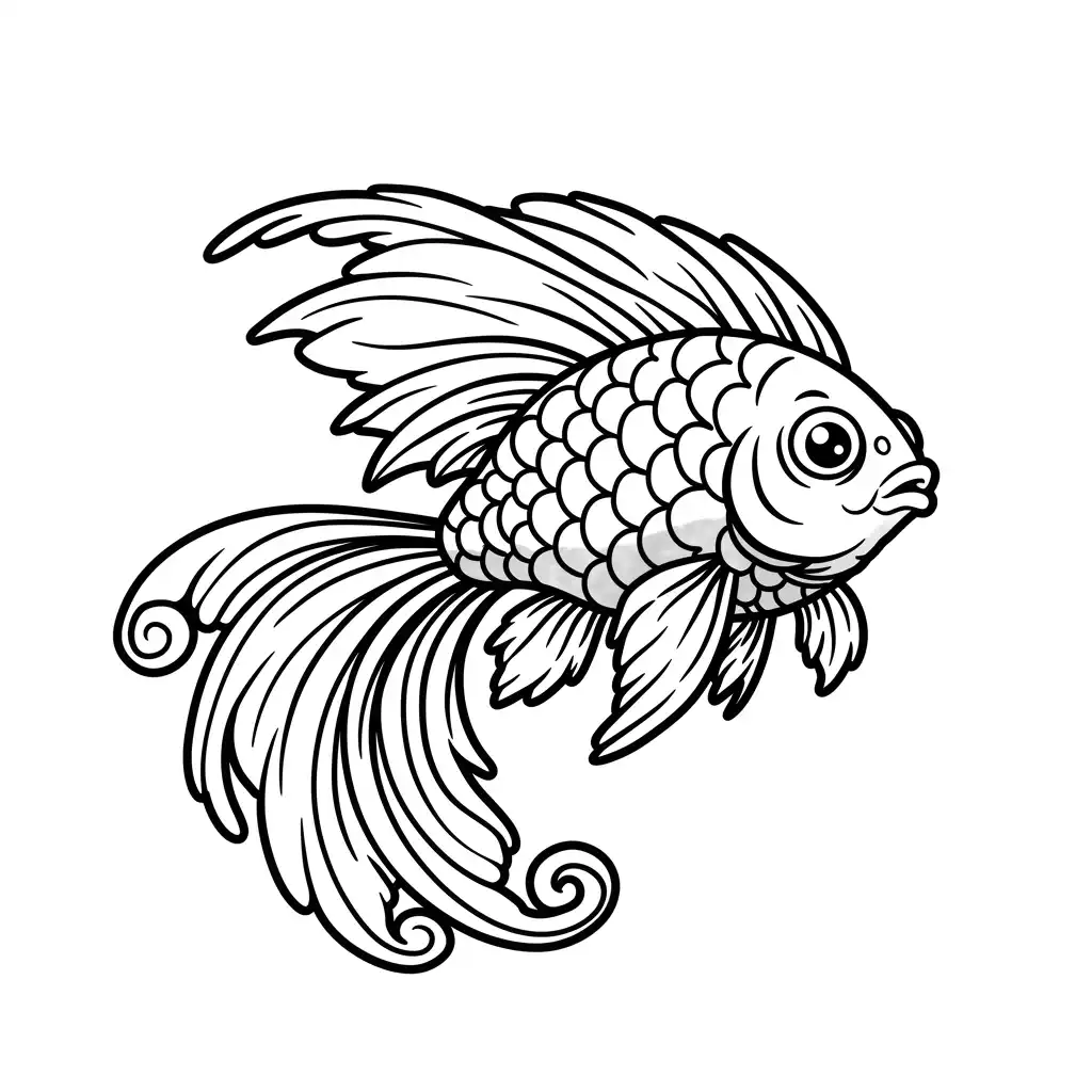 desenho de peixe para colorir
