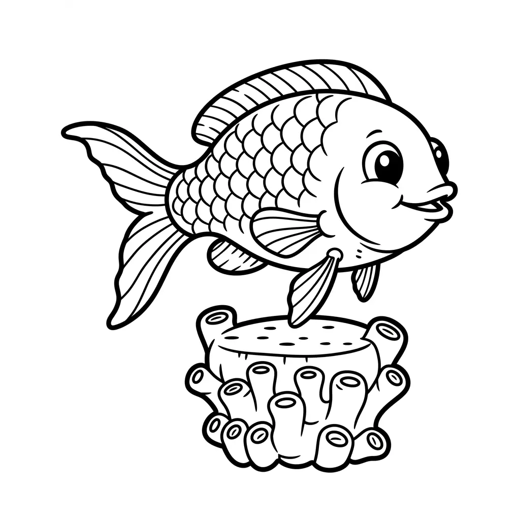 desenho de peixe para colorir