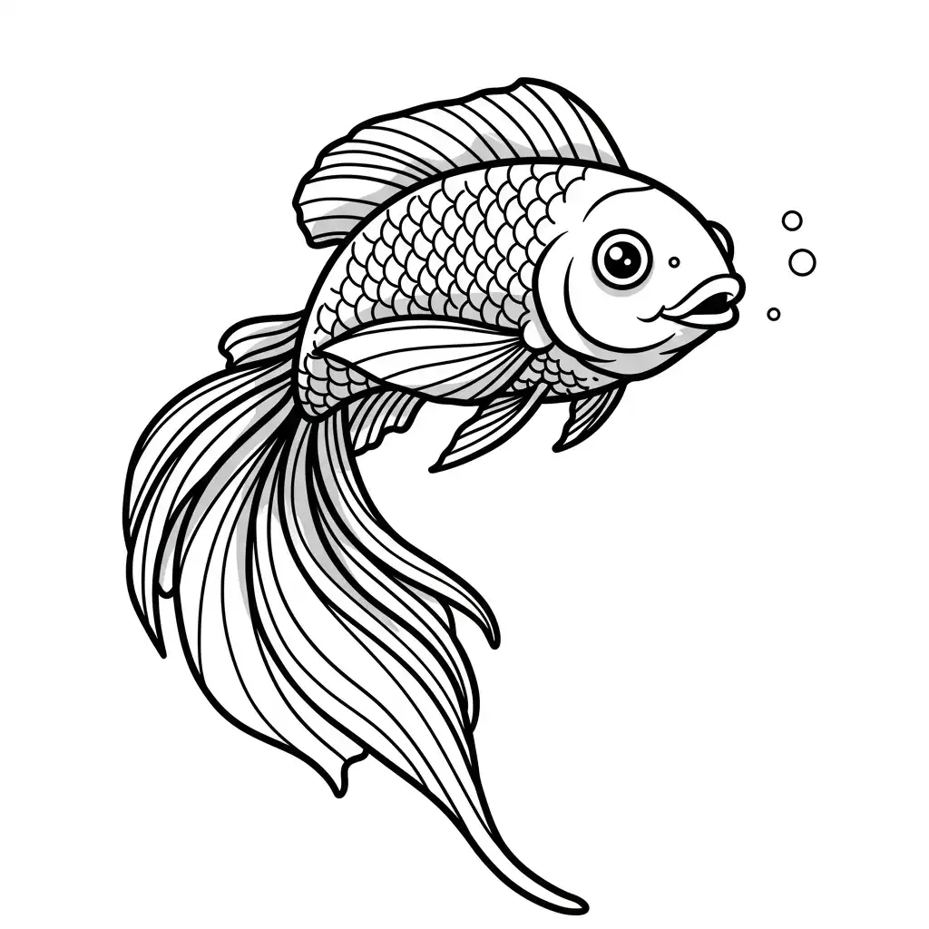 desenho de peixe para colorir