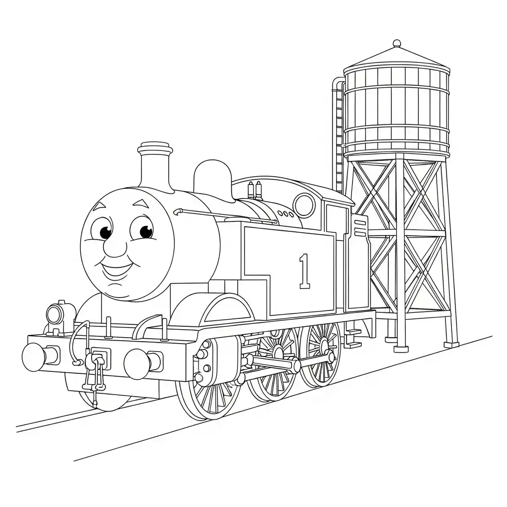 desenho de Thomas e Amigos para colorir