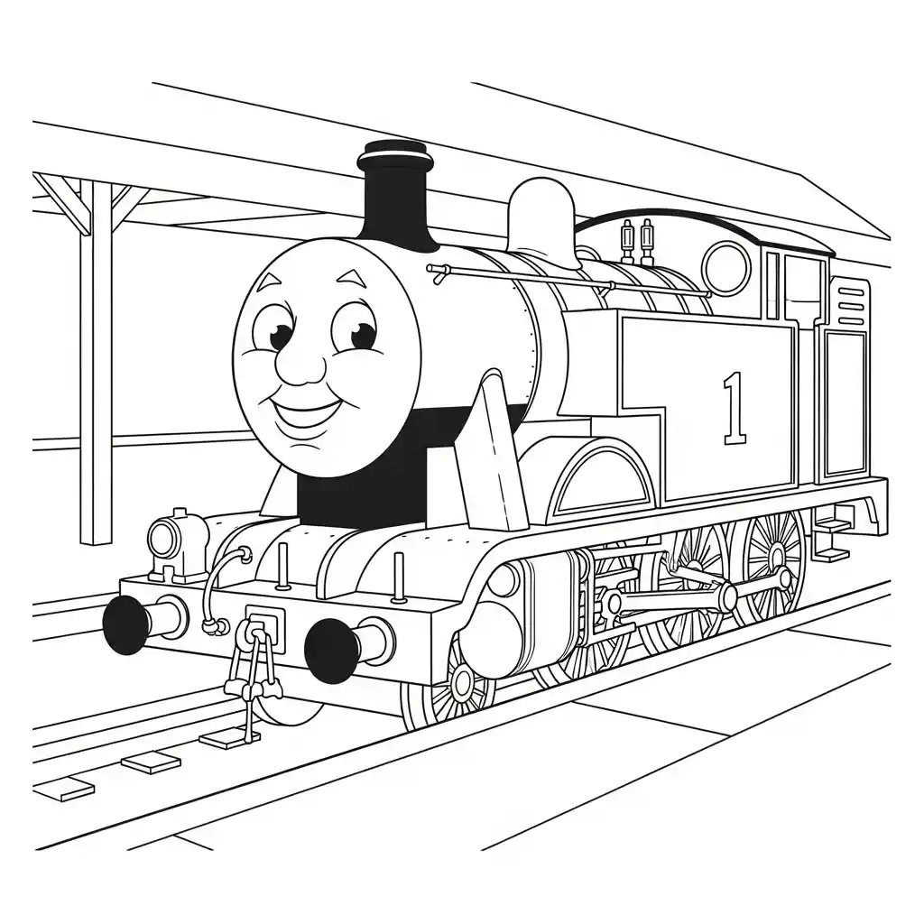 desenho de Thomas e Amigos para colorir