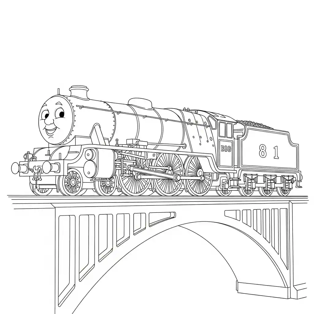 desenho de Thomas e Amigos para colorir