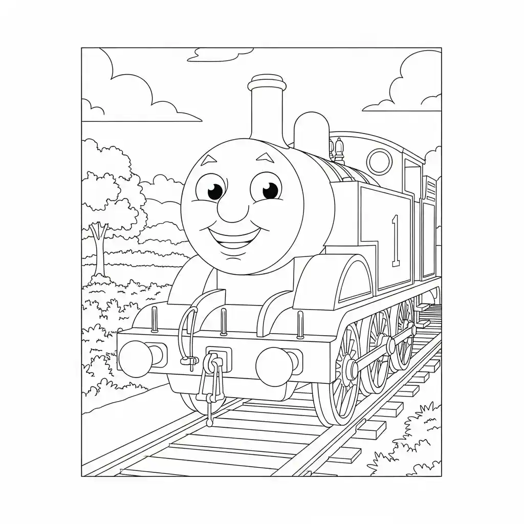desenho de Thomas e Amigos para colorir