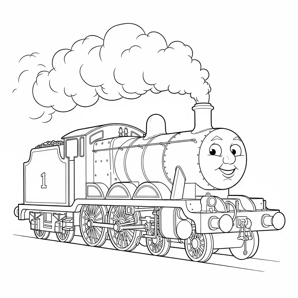 desenho de Thomas e Amigos para colorir