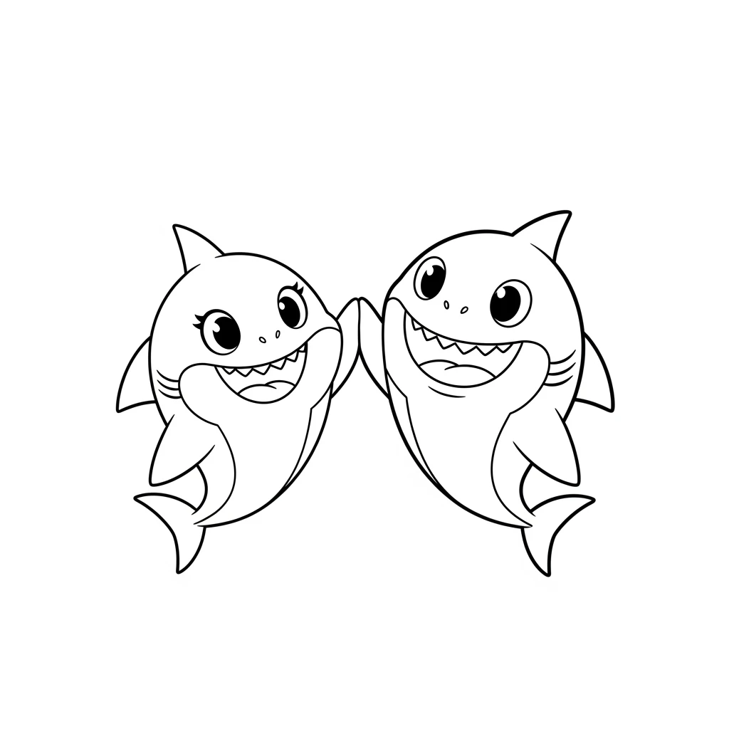Desenho do Baby Shark para Colorir e Imprimir