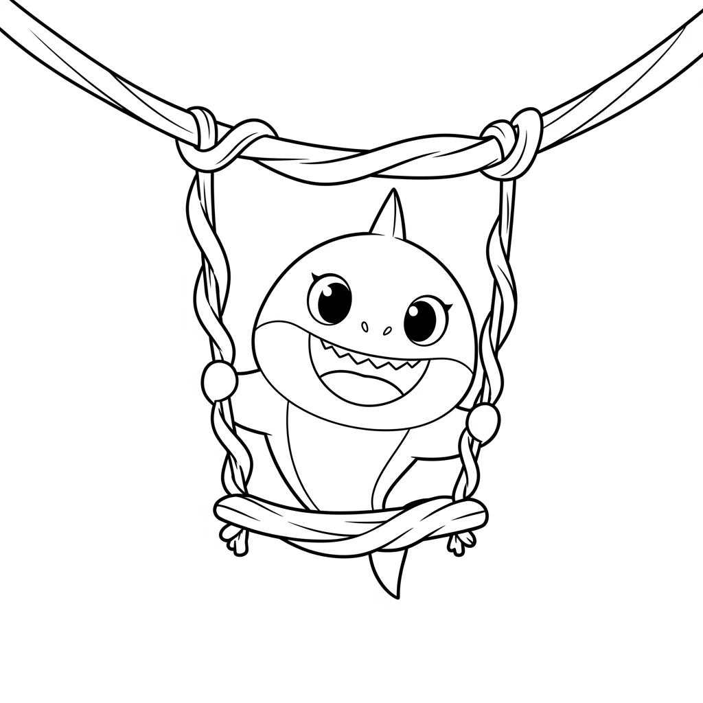 Desenho do Baby Shark para Colorir e Imprimir
