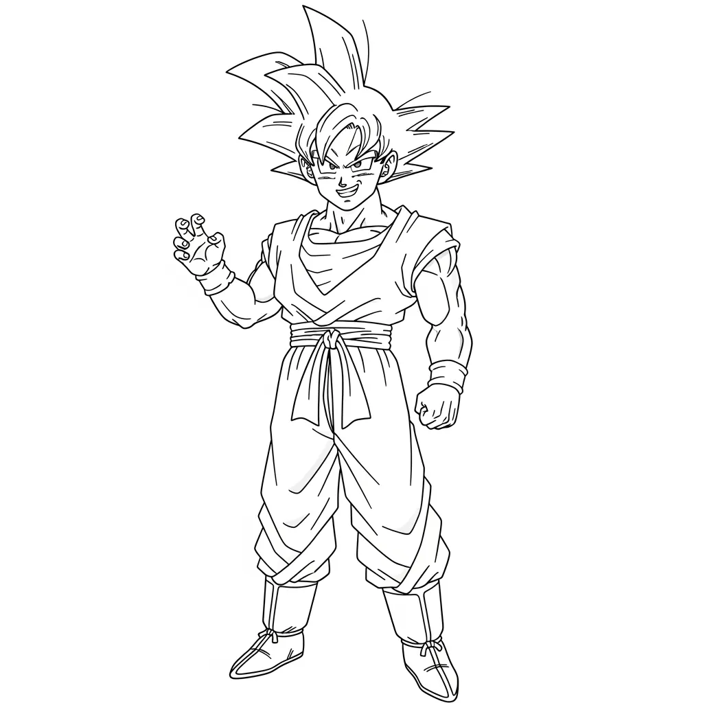 desenho do Goku para colorir