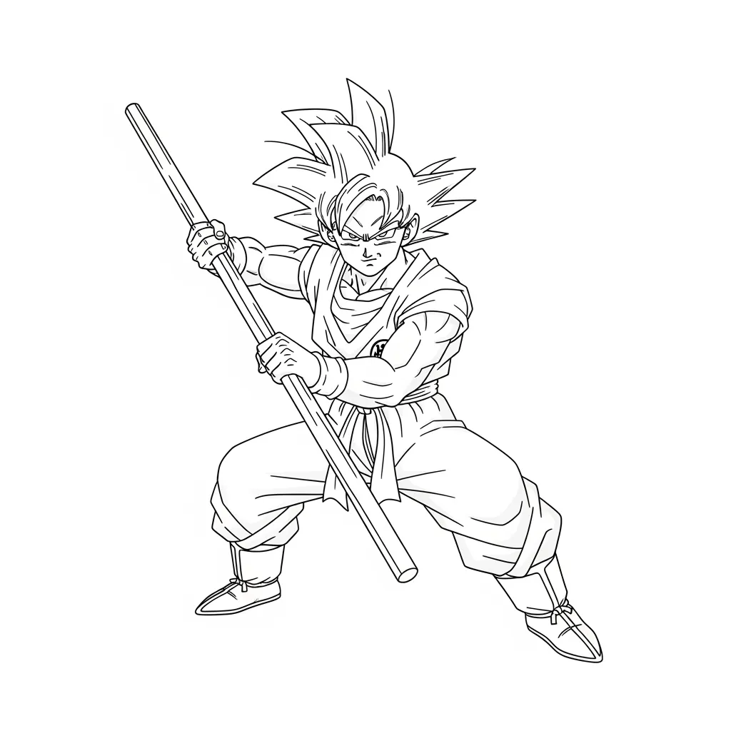 desenho do Goku para colorir