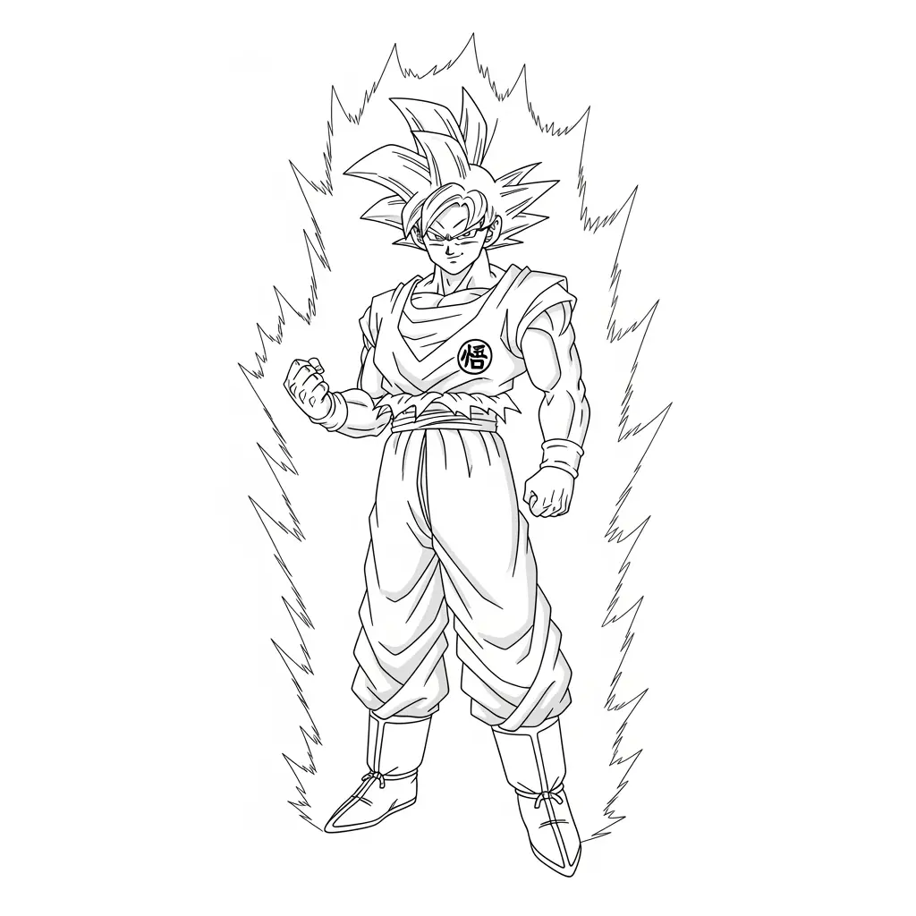 desenho do Goku para colorir