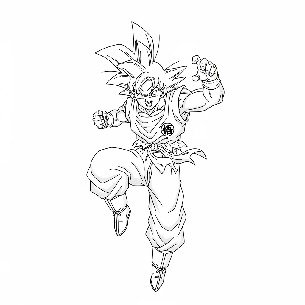 desenho do Goku para colorir