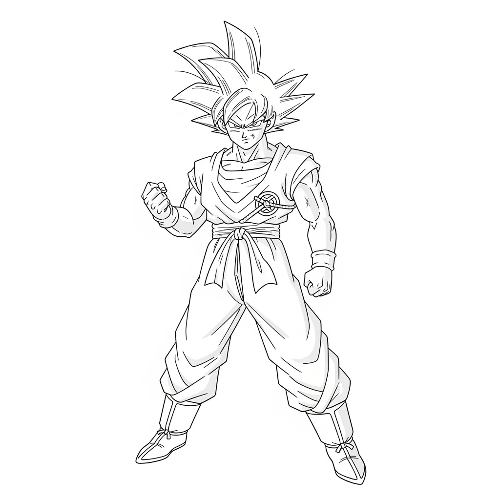desenho do Goku para colorir