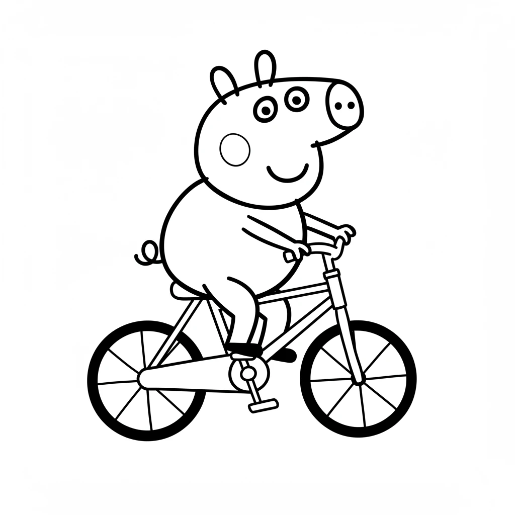 Desenho da Peppa Pig para colorir com fundo branco