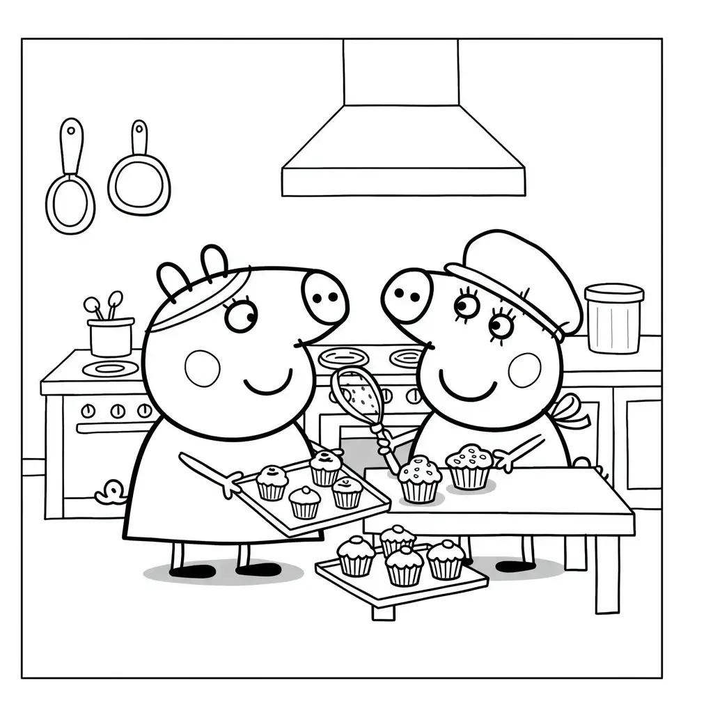 Desenho da Peppa Pig para colorir com fundo branco