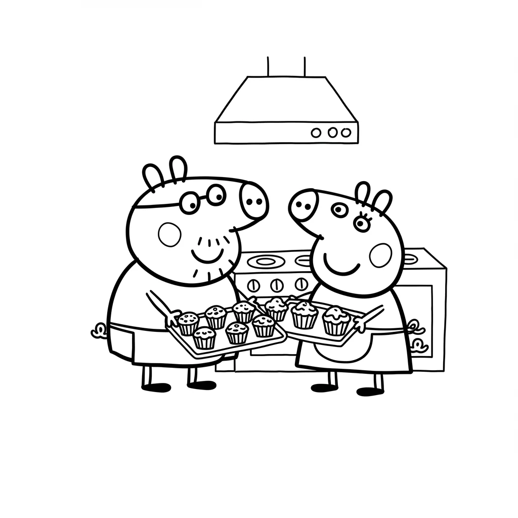 Desenho da Peppa Pig para colorir com fundo branco