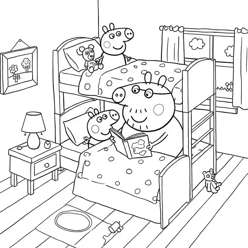 Desenho da Peppa Pig para colorir com fundo branco