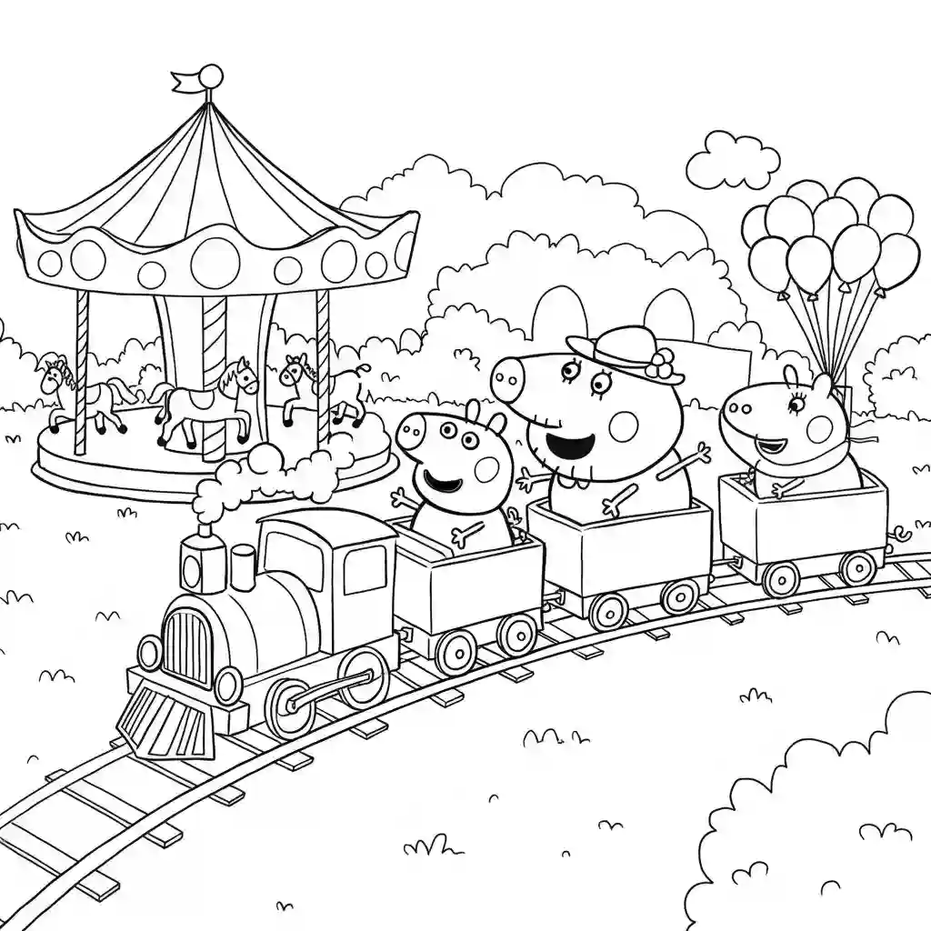 Desenho da Peppa Pig para colorir com fundo branco