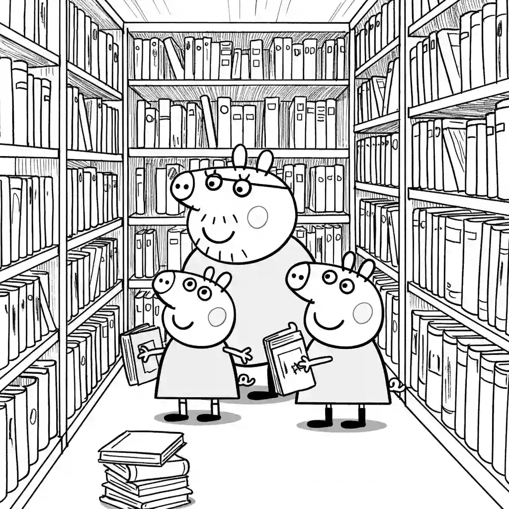 Desenho da Peppa Pig para colorir com fundo branco