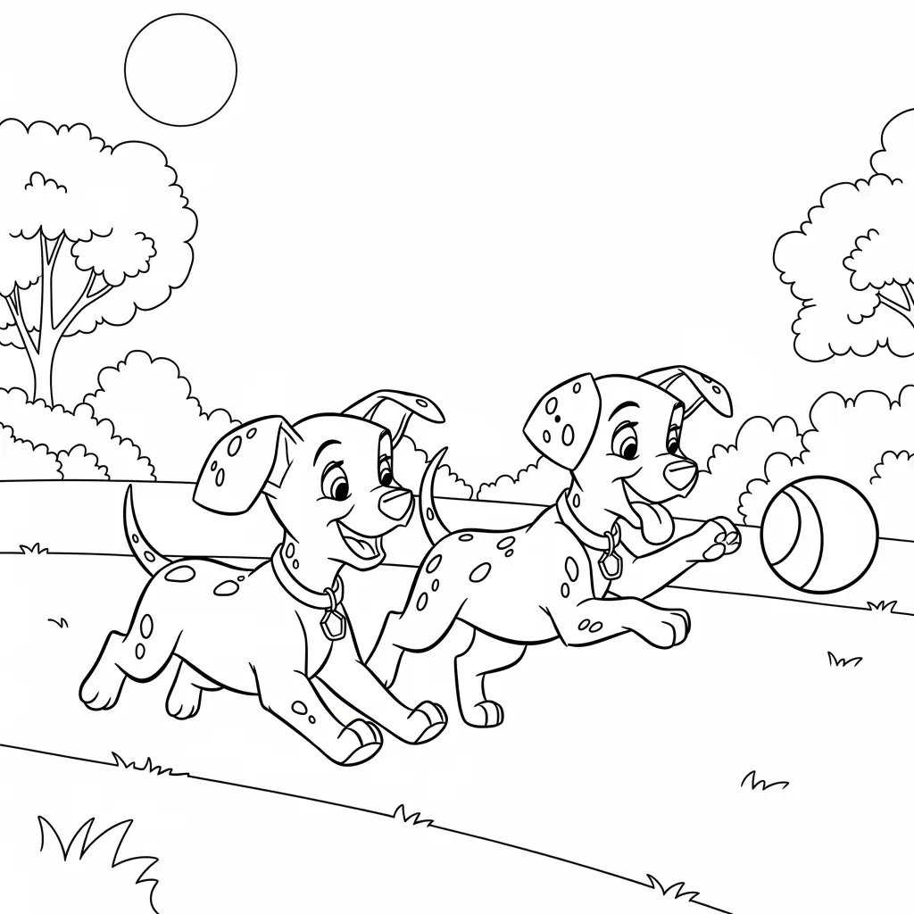 Desenhos de 101 Dálmatas para Colorir