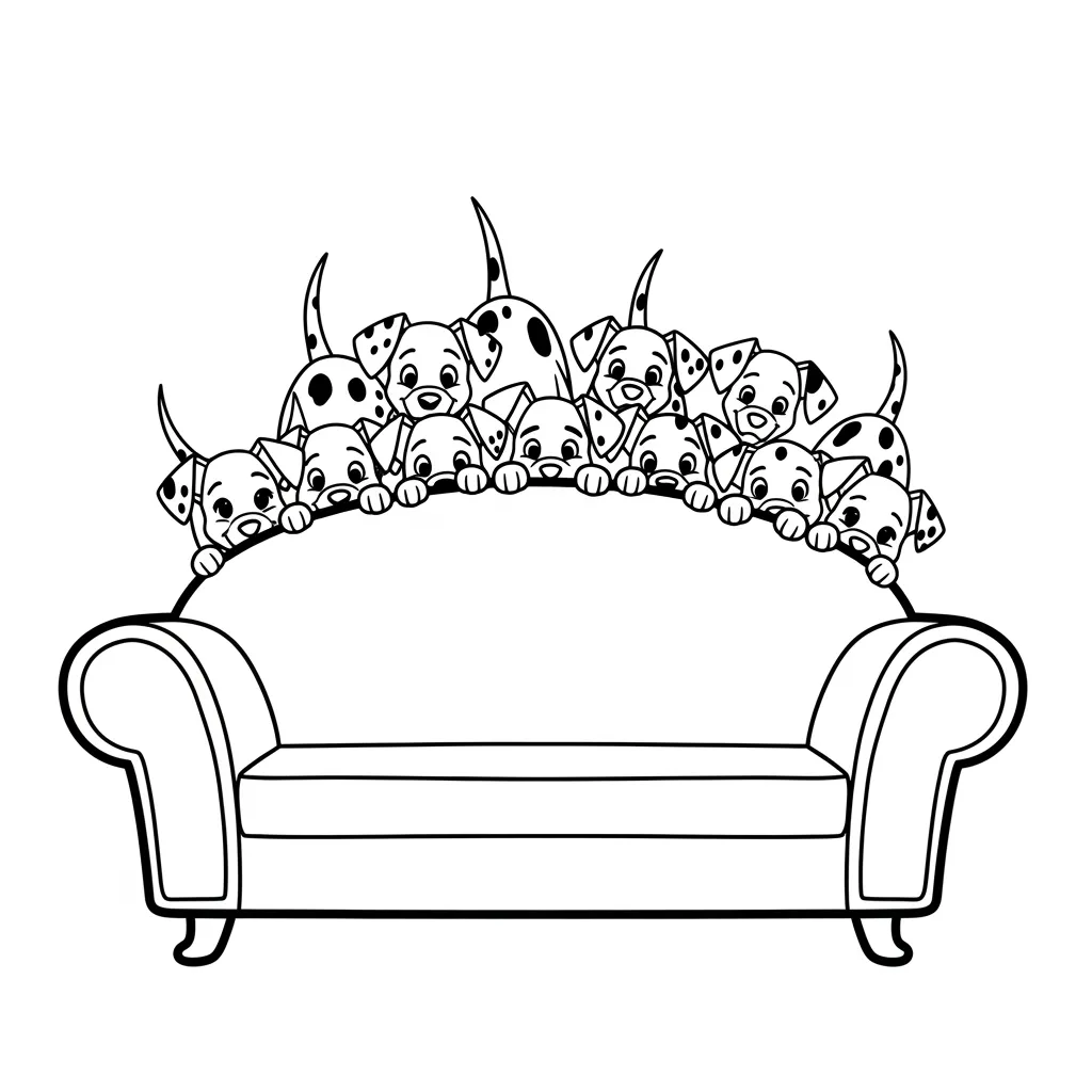 Desenhos de 101 Dálmatas para Colorir