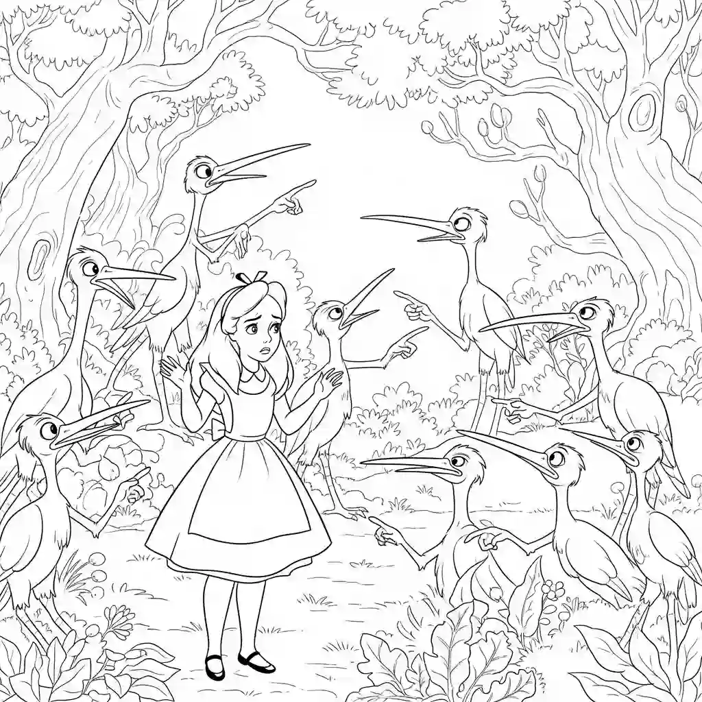 alice tomando chá com o chapeleiro maluco – desenho para colorir