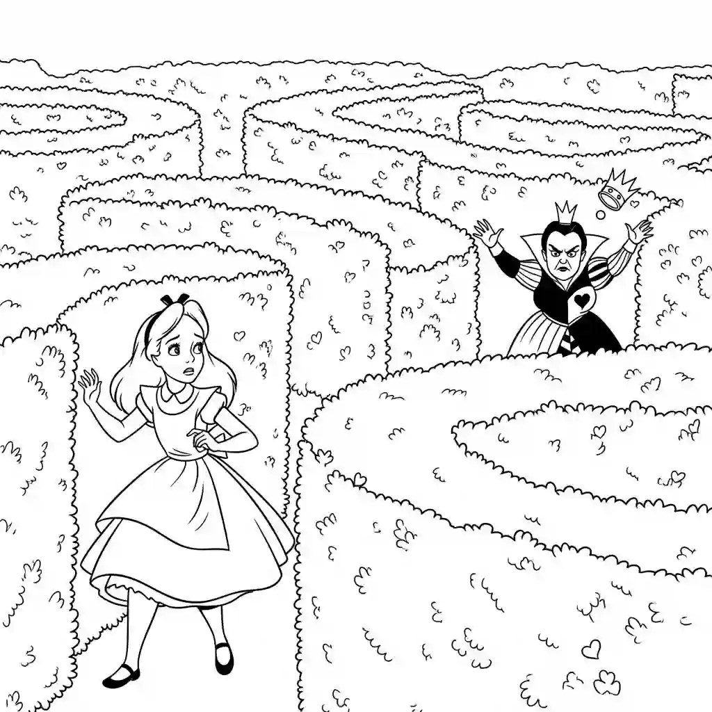 alice tomando chá com o chapeleiro maluco – desenho para colorir