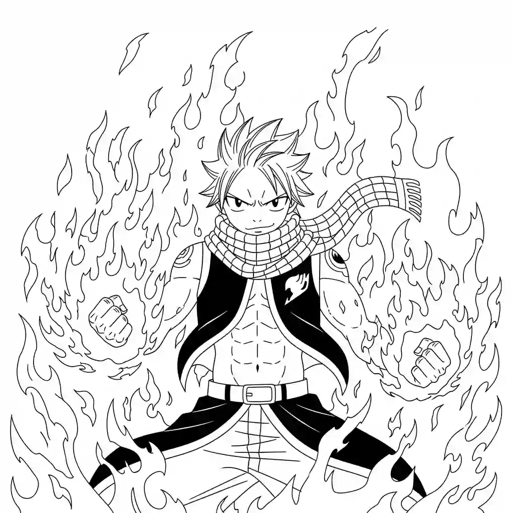 Desenhos de anime para colorir com personagens famosos em traços grossos e fundo branco, prontos para imprimir e pintar