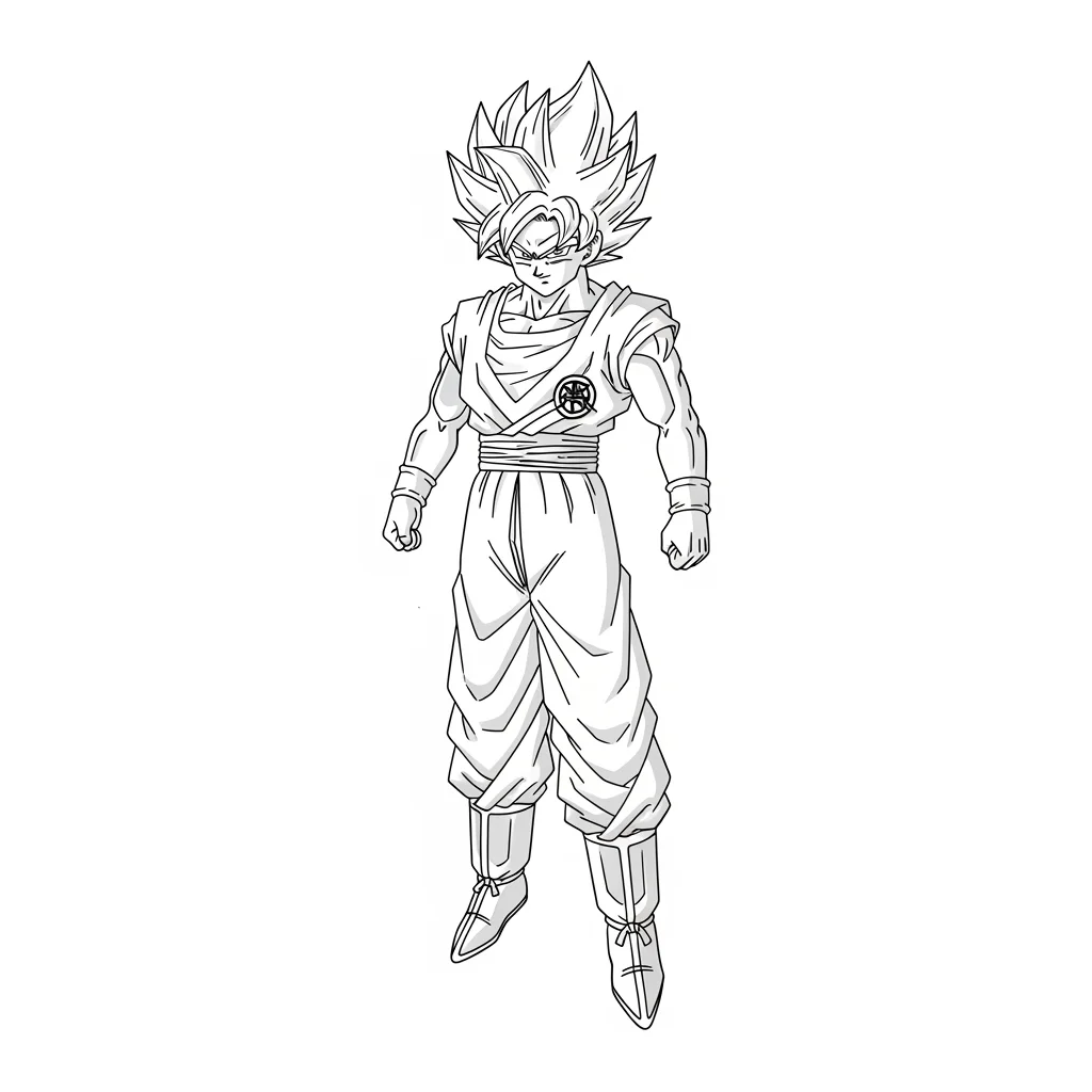 Desenhos de anime para colorir com personagens famosos em traços grossos e fundo branco, prontos para imprimir e pintar