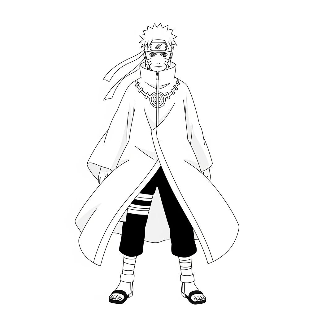 Desenhos de anime para colorir com personagens famosos em traços grossos e fundo branco, prontos para imprimir e pintar