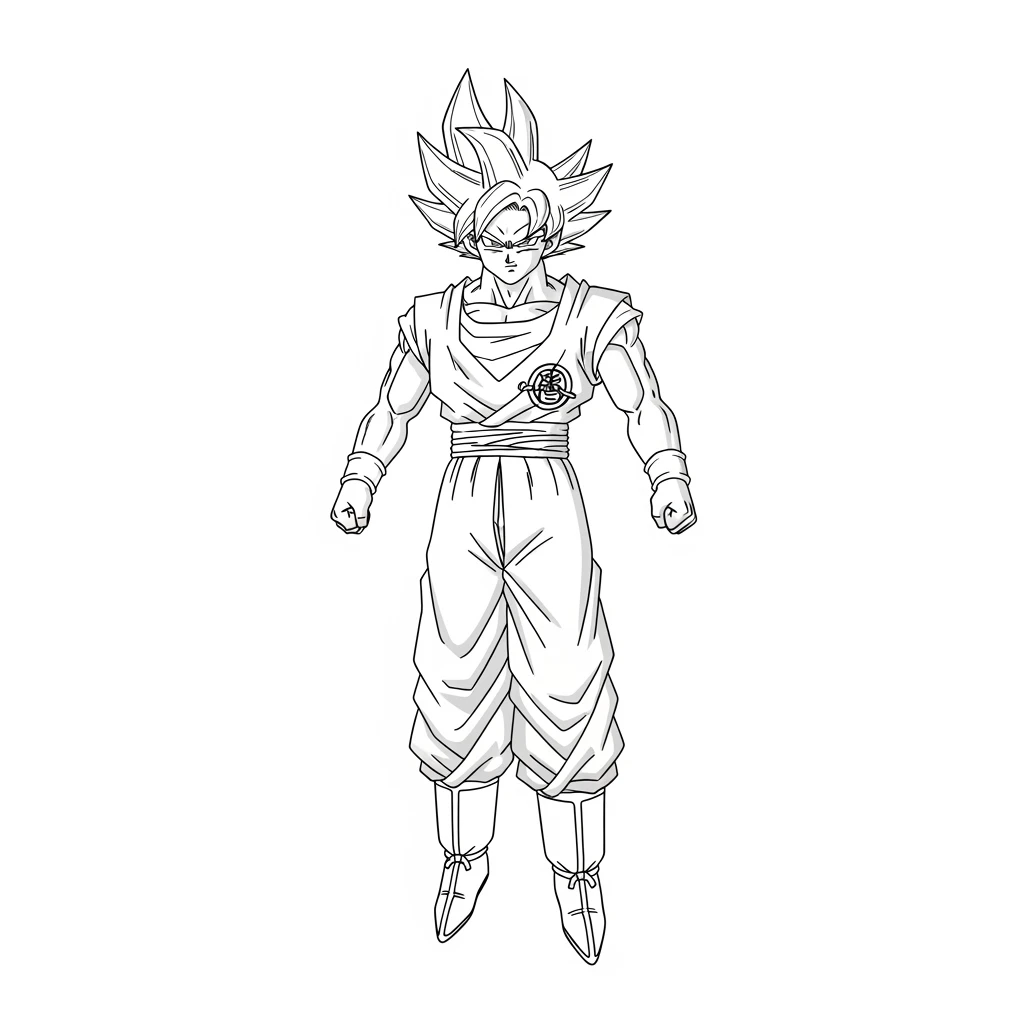 Desenhos de anime para colorir com personagens famosos em traços grossos e fundo branco, prontos para imprimir e pintar