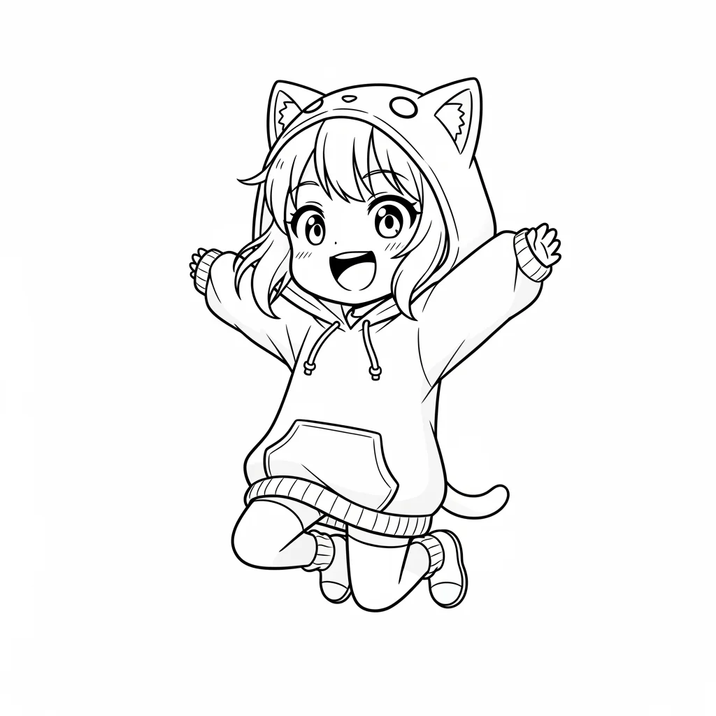 Desenhos de anime para colorir com personagens famosos em traços grossos e fundo branco, prontos para imprimir e pintar