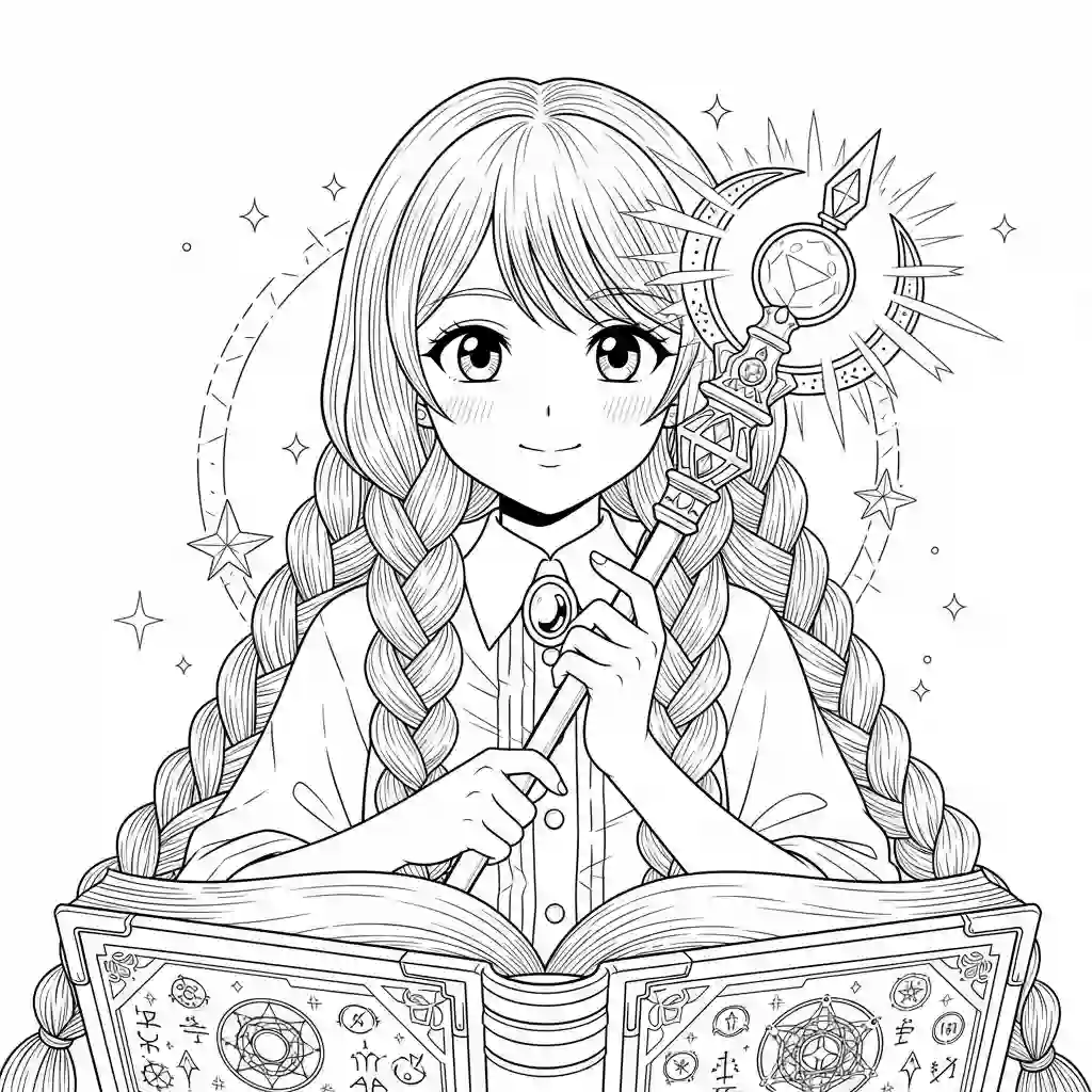 Desenhos de anime para colorir com personagens famosos em traços grossos e fundo branco, prontos para imprimir e pintar