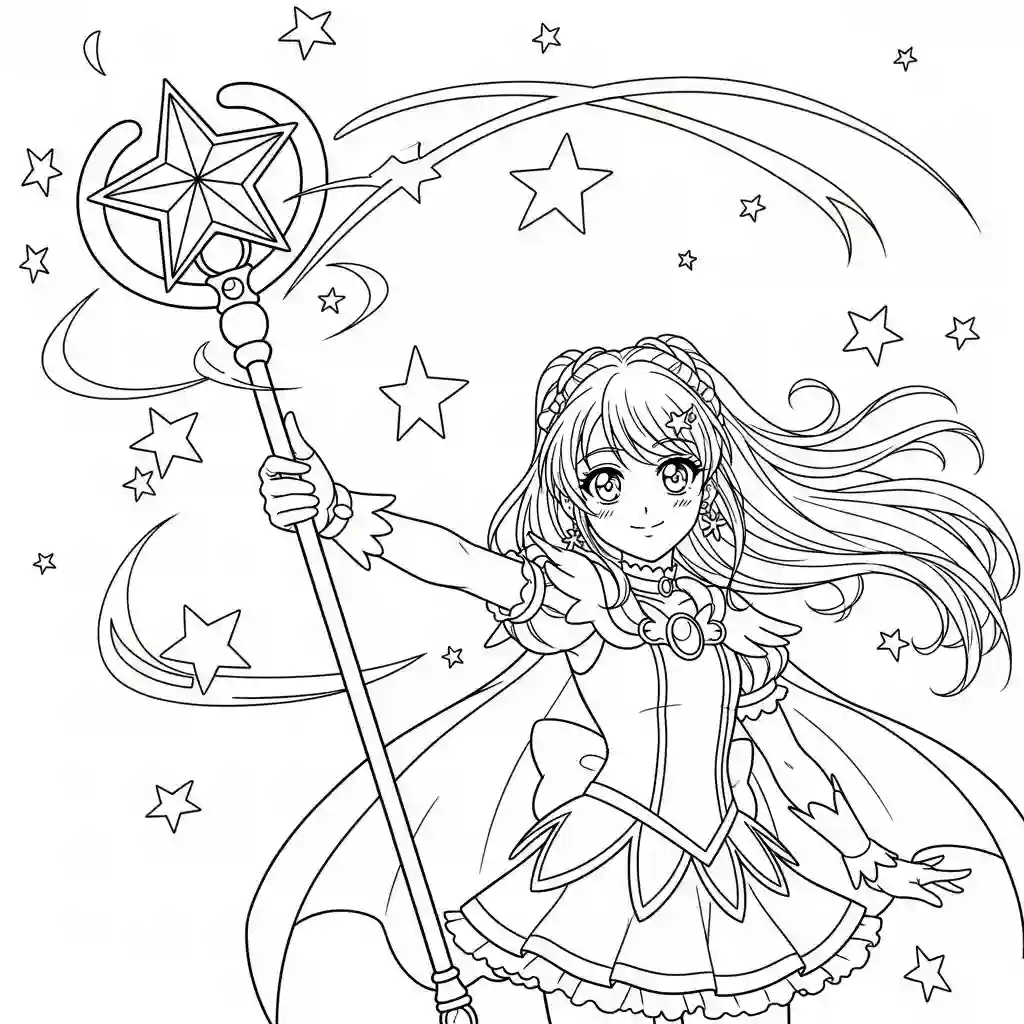 Desenhos de anime para colorir com personagens famosos em traços grossos e fundo branco, prontos para imprimir e pintar