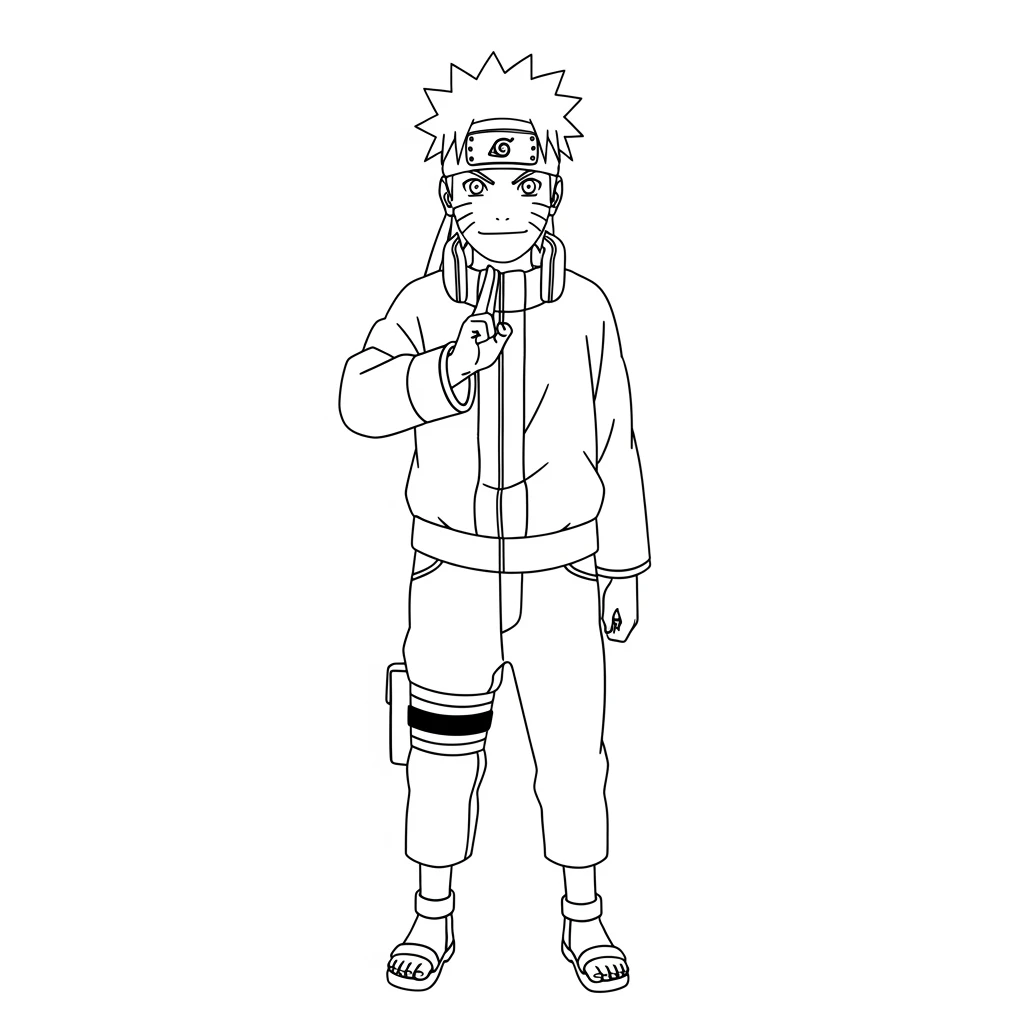Desenhos de anime para colorir com personagens famosos em traços grossos e fundo branco, prontos para imprimir e pintar